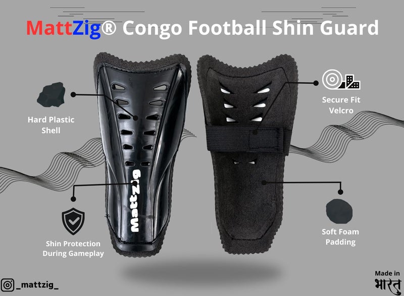 MATTZIG ® Club Football Kit - Black/Green: Knee Length Lycra Cotton Socks, Shin Guard, Arm Sleeves, Kit Bag - Image 3