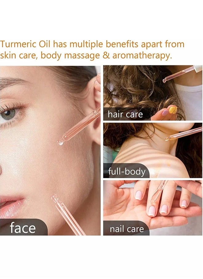 West&Month Turmeric oil 100%, Dark Spot Correcting Serum for Face, Reduces Hyperpigmentation,Antil Aging Linghten Spots Age Spots, Sun Spots and Improves Skin Tone for Women and Men of All Skin Types 10ML  - Image 5