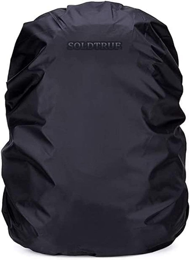 SOLDTRUE Rubberized 100% Waterproof Dust Proof Rain Cover for Backpack Bags Black - Image 1