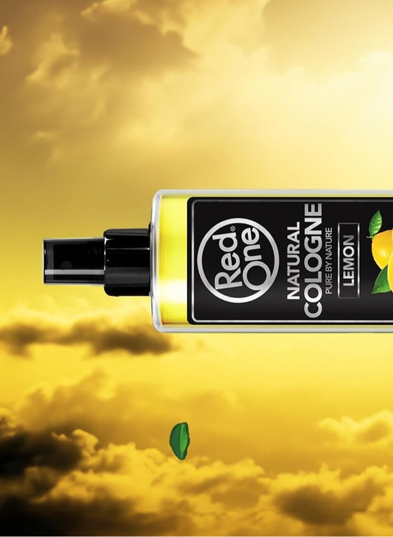 RedOne After Shave Natural Cologne Spray Lemon 400ml – Refreshing & Cooling Post-Shave Care - Image 2