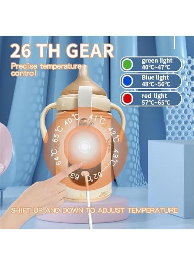 MIXDE Baby Bottle Warmer On the Go, Portable Bottle Warmer, 26 Adjustable Temperature with LCD Display, Feeding Bottle Heater for Home Travel and Picnic  - Image 2