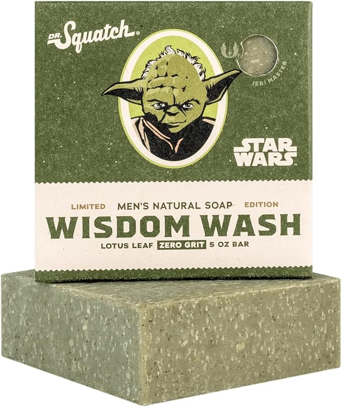 Dr. Squatch Dr Squatch Mens Starwars Wisdom Wash Soap Limited All Natural Soap Bar for Men with Lotus Leaf Fruit Oil and Coconut Oil Bar Handmade in USA 50 ounces 10 count Pack of 1  - Image 1