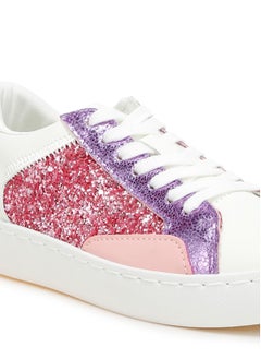 London Rag Glitter Faux Leather Sneakers in Pink  - Image 5