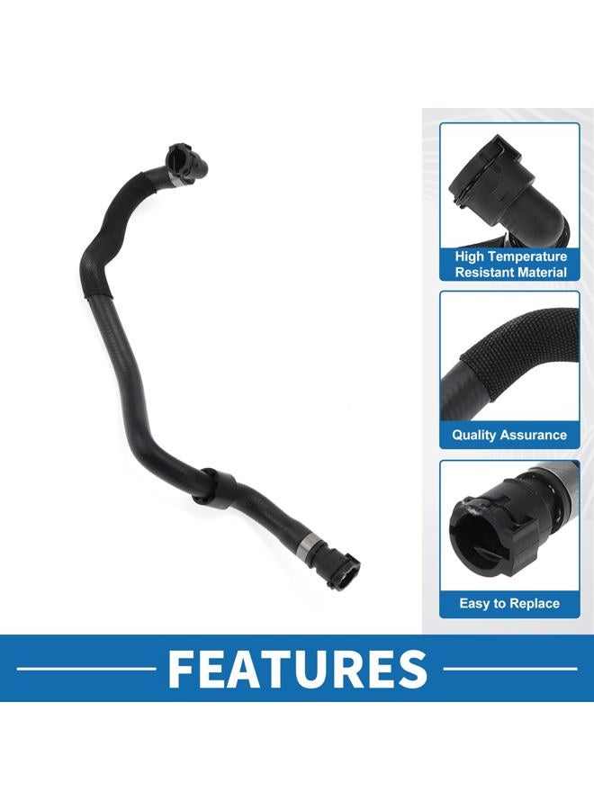 A ABSOPRO Engine Radiator Hose No.17127580960 Cooling System Radiator Coolant Hose for BMW 740i 3.0L 2011-2012 Rubber Black - Image 3