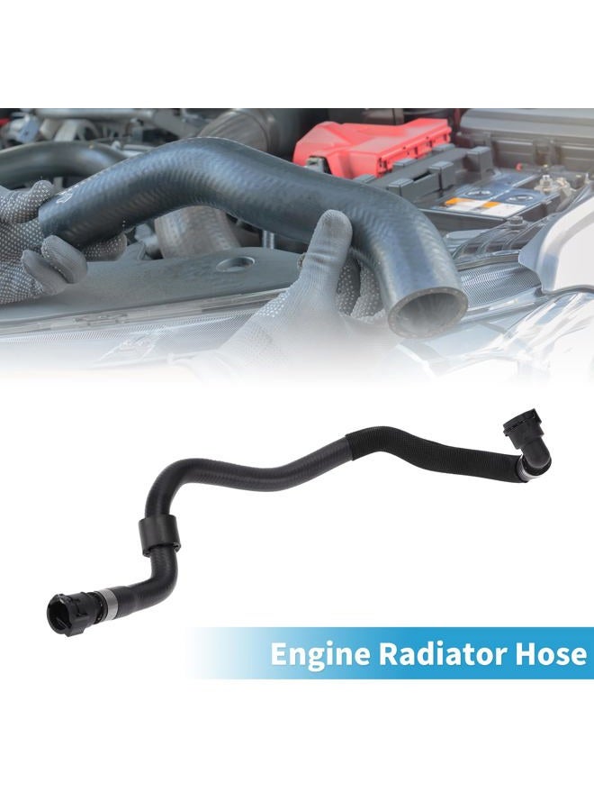 A ABSOPRO Engine Radiator Hose No.17127580960 Cooling System Radiator Coolant Hose for BMW 740i 3.0L 2011-2012 Rubber Black - Image 2