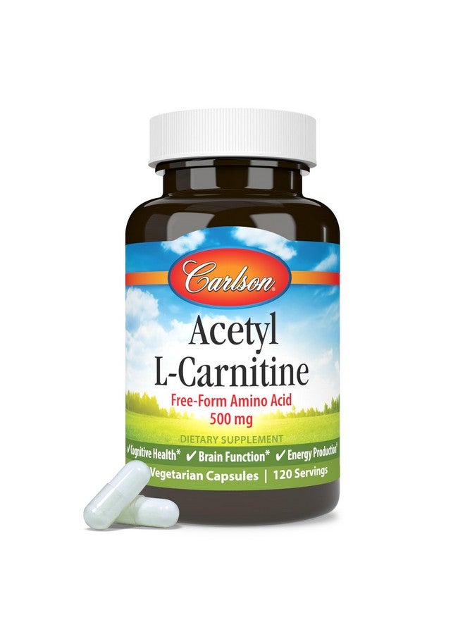 Carlson - Acetyl L-Carnitine, 500 mg, Cognitive Health, Brain Function & Energy Production, 120 Capsules - Image 4