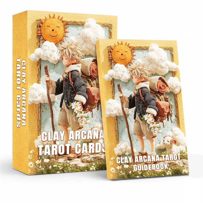 sishui Unique Tarot Deck 78 Clay Tarot Cards for Beginners and Experienced Readers with Guidebook Tools for Reflection Growth and Spiritual Practice - Image 3