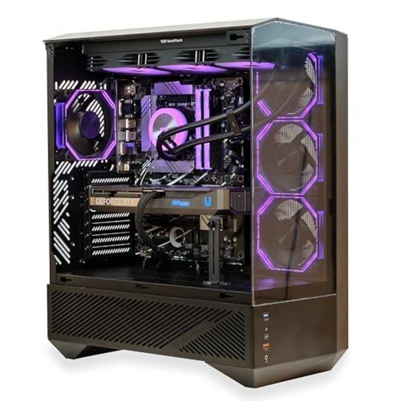 كمبيوتر ألعاب Pro Tech Solutions STORMbreaker Intel i5-14400F، B760 Plus، 16GB DDR5 5600MHz، RTX 5070 12GB، 1TB NVMe SSD، مبرد سائل 360 مم، 750W 80Plus، Windows 11 Pro. - Image 1