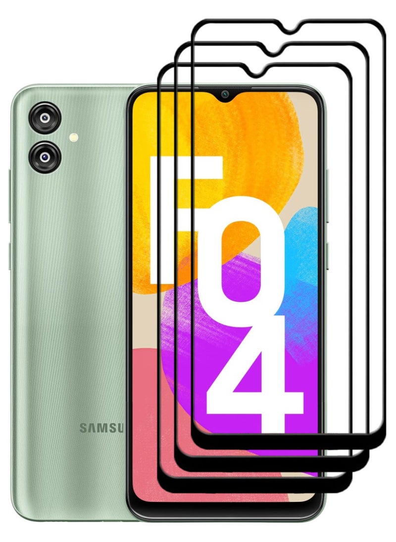 ACLIX 3 Pieces Antistatic ESD Dustproof Premium Quality High Definition Tempered Glass Screen Protector Designed For Samsung Galaxy F04 - Image 1