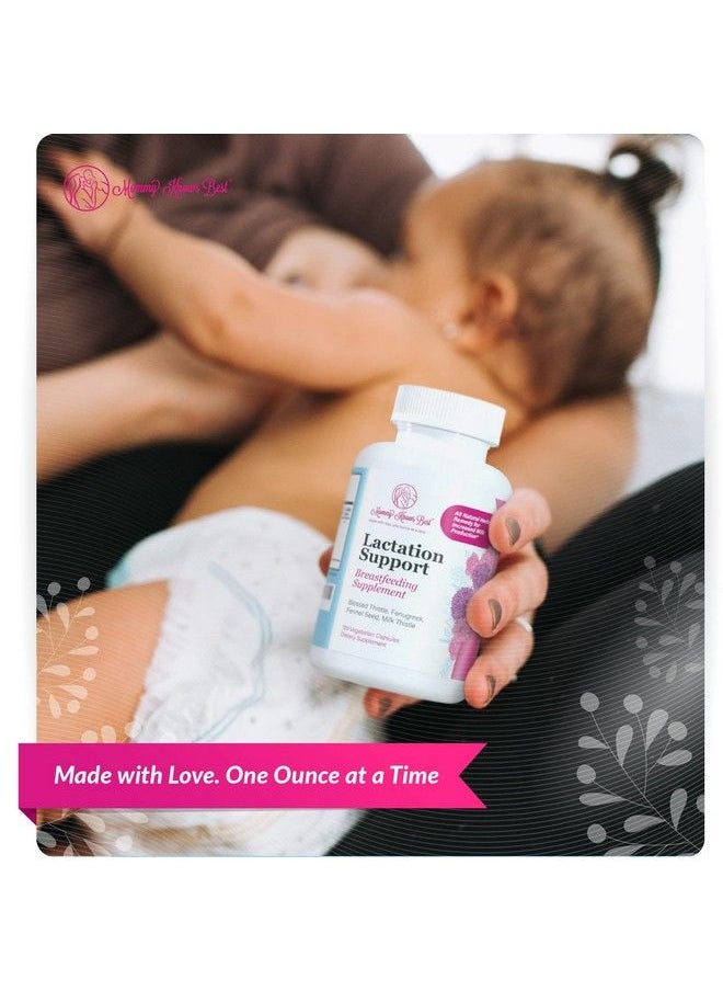 Mommy Knows Best - Lactation Support Lactation Supplement For Breastfeeding Increase Milk Supply Fenugreek Capsules Blessed Thistle Fenugreek Seed Fennel And Milk Thistle Breastfeeding Supplements (120Ct) - Image 1