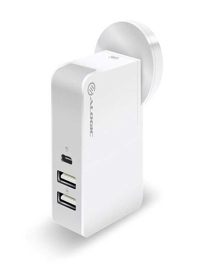 ALOGIC USB-C Laptop/Macbook Wall Charger 45W with Power Delivery & USB-A Charging Ports – Travel Edition with AU, EU, UK, US Plugs. - Image 1