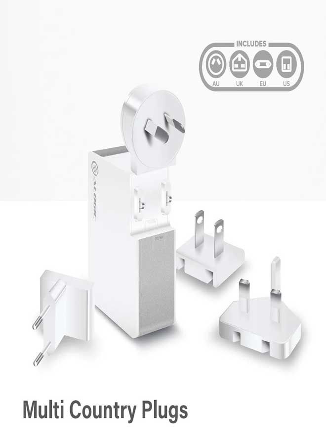 ALOGIC USB-C Laptop/Macbook Wall Charger 45W with Power Delivery & USB-A Charging Ports – Travel Edition with AU, EU, UK, US Plugs. - Image 4