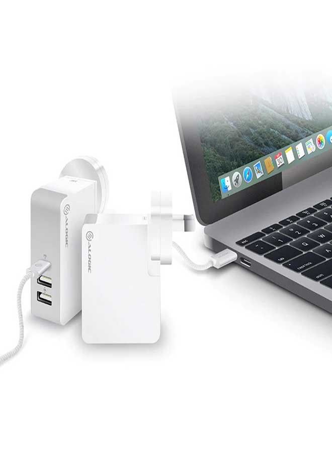 ALOGIC USB-C Laptop/Macbook Wall Charger 45W with Power Delivery & USB-A Charging Ports – Travel Edition with AU, EU, UK, US Plugs. - Image 3
