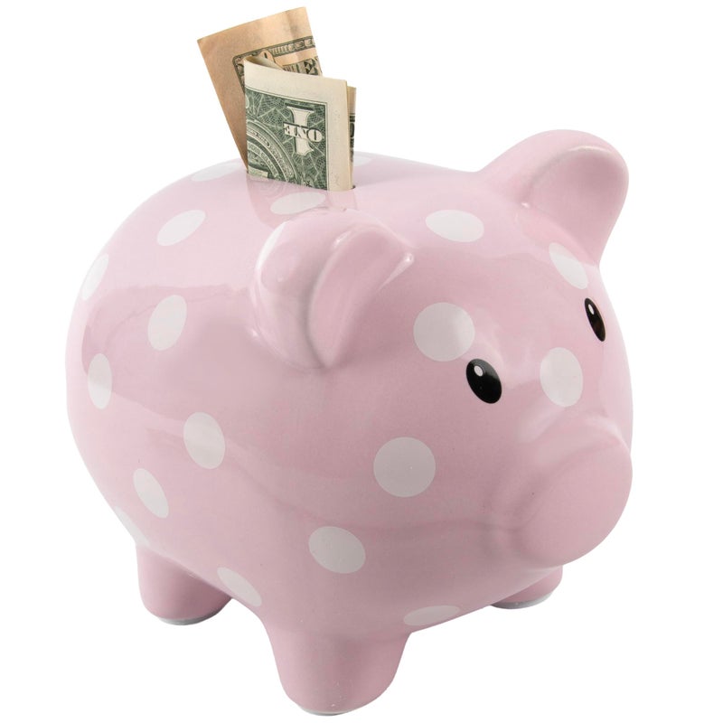 Baby Essentials Large Ceramic Piggy Bank for Boys and Girls, Kids Money and Coin Bank, Perfect Baby Nursery DÃ©cor, Gift and Newborn Keepsake - Image 2
