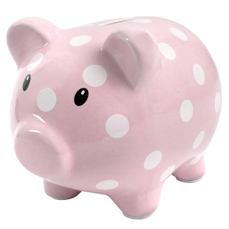 Baby Essentials Large Ceramic Piggy Bank for Boys and Girls, Kids Money and Coin Bank, Perfect Baby Nursery DÃ©cor, Gift and Newborn Keepsake - Image 1