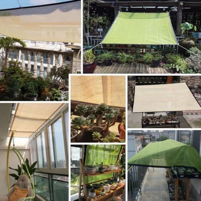 Outdoor Sun Shade Cloth 50-70% UV Protection, Easy to Install Woven Canopy for Pools, Patios, Carports, Gardens - 3x3m (9.8x9.8ft) - Image 2