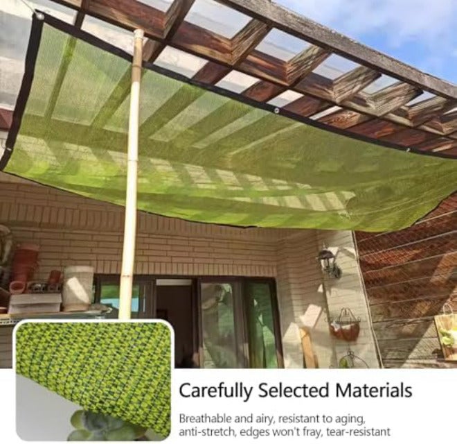 Outdoor Sun Shade Cloth 50-70% UV Protection, Easy to Install Woven Canopy for Pools, Patios, Carports, Gardens - 3x3m (9.8x9.8ft) - Image 4