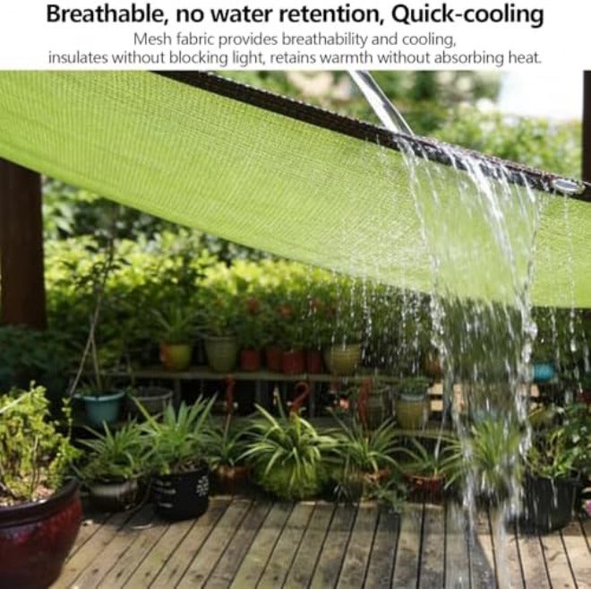 Outdoor Sun Shade Cloth 50-70% UV Protection, Easy to Install Woven Canopy for Pools, Patios, Carports, Gardens - 3x3m (9.8x9.8ft) - Image 5
