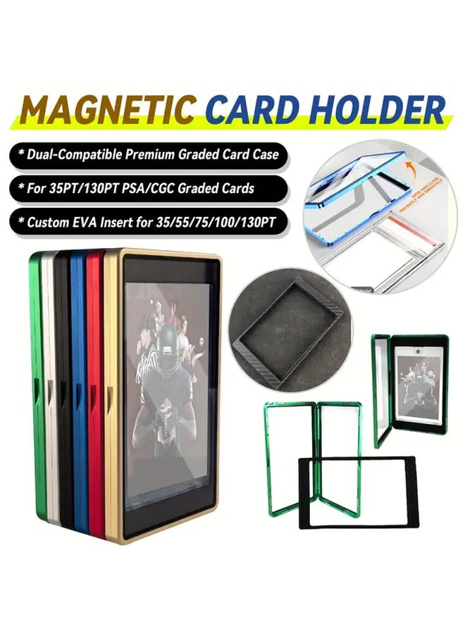 Dual Purpose Graded Card Holder 130PT Metal Glass Protector With EVA Insert Anti Scratch - Image 1