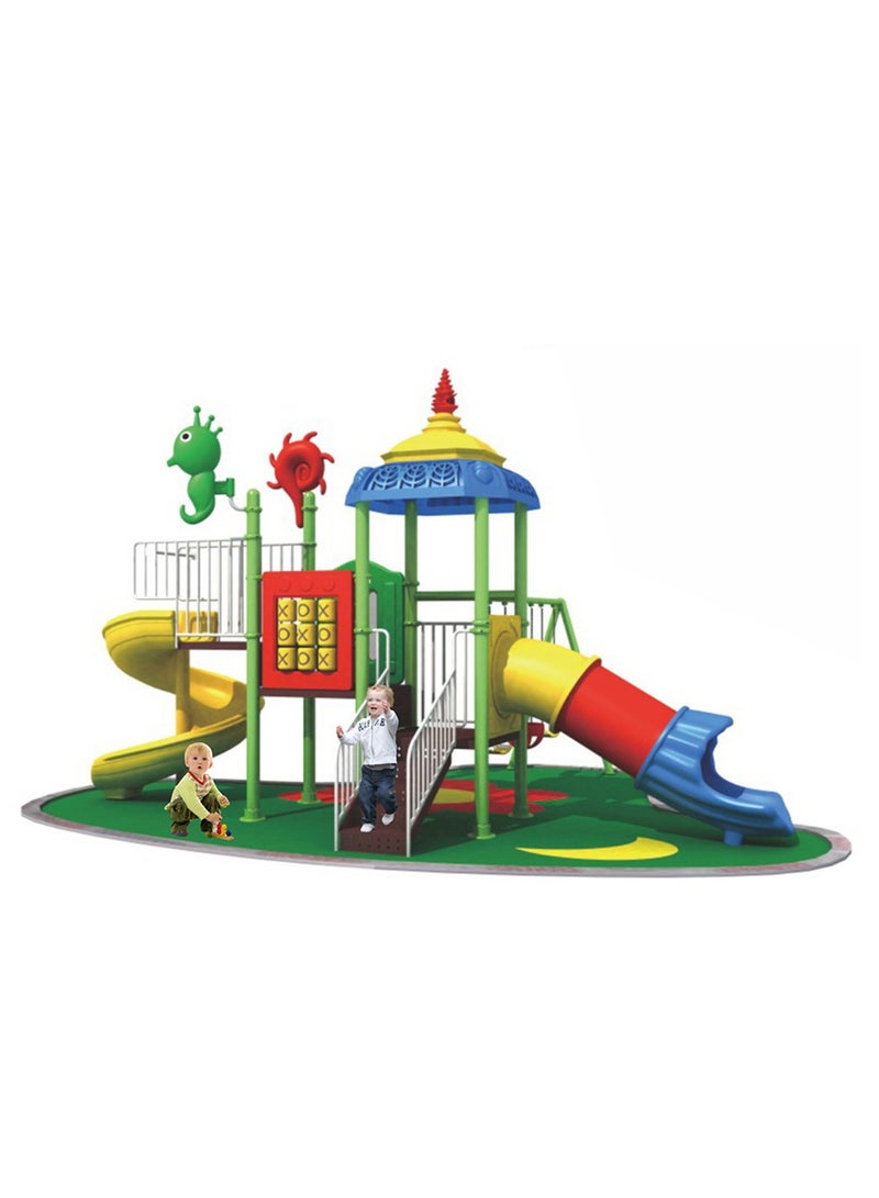 ميتس Myts Pinokee Thrill Zone Tube & Curved Slide, 3 Swing, with Game - Image 2