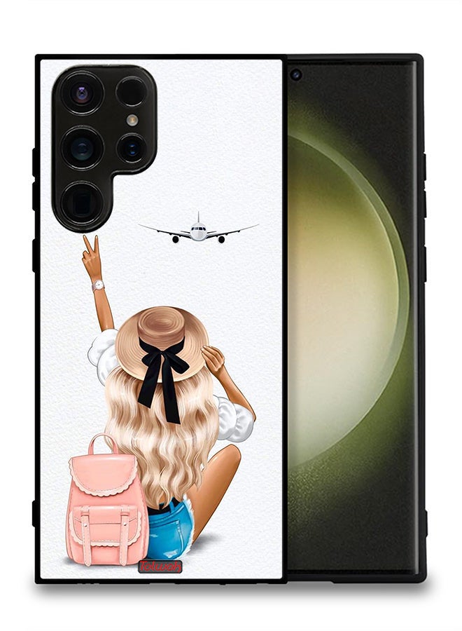 Tolwak Samsung Galaxy S23 Ultra 5G Protective Case Cover Girl Love Travel - Image 2