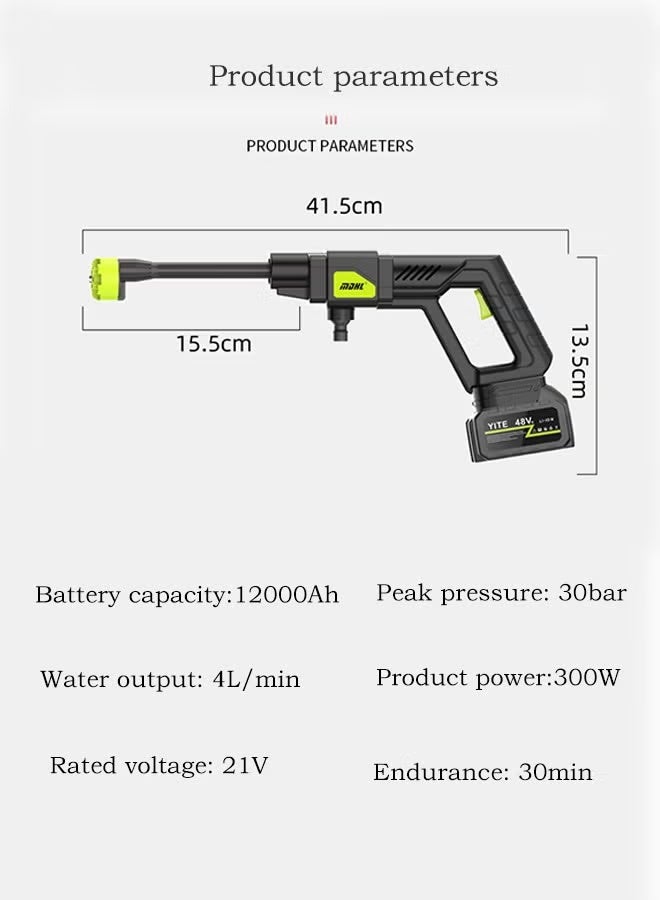 MDHL Handheld Portable Cordless High Pressure Electric Cleaning Machine 6 in 1 Nozzle Multi Scenario Use - Image 2
