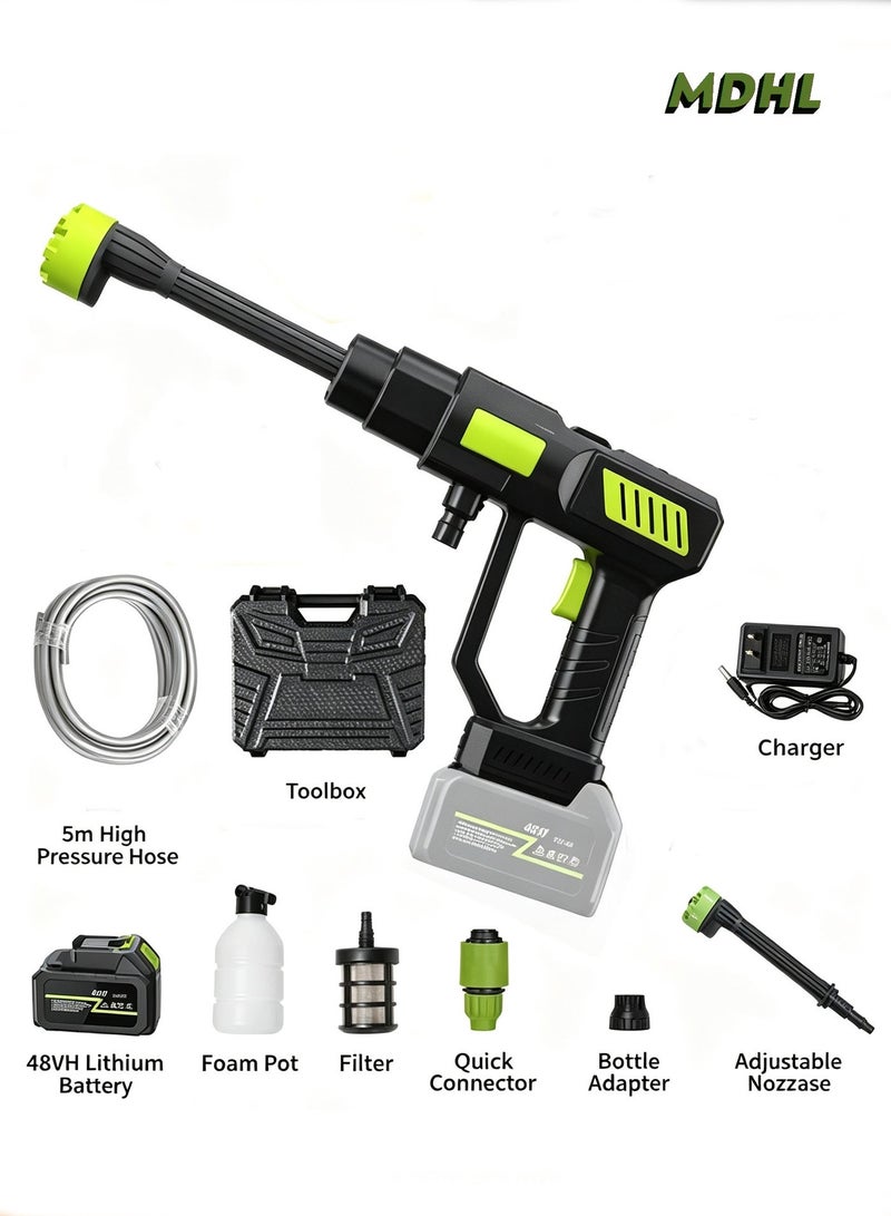MDHL Handheld Portable Cordless High Pressure Electric Cleaning Machine 6 in 1 Nozzle Multi Scenario Use - Image 1