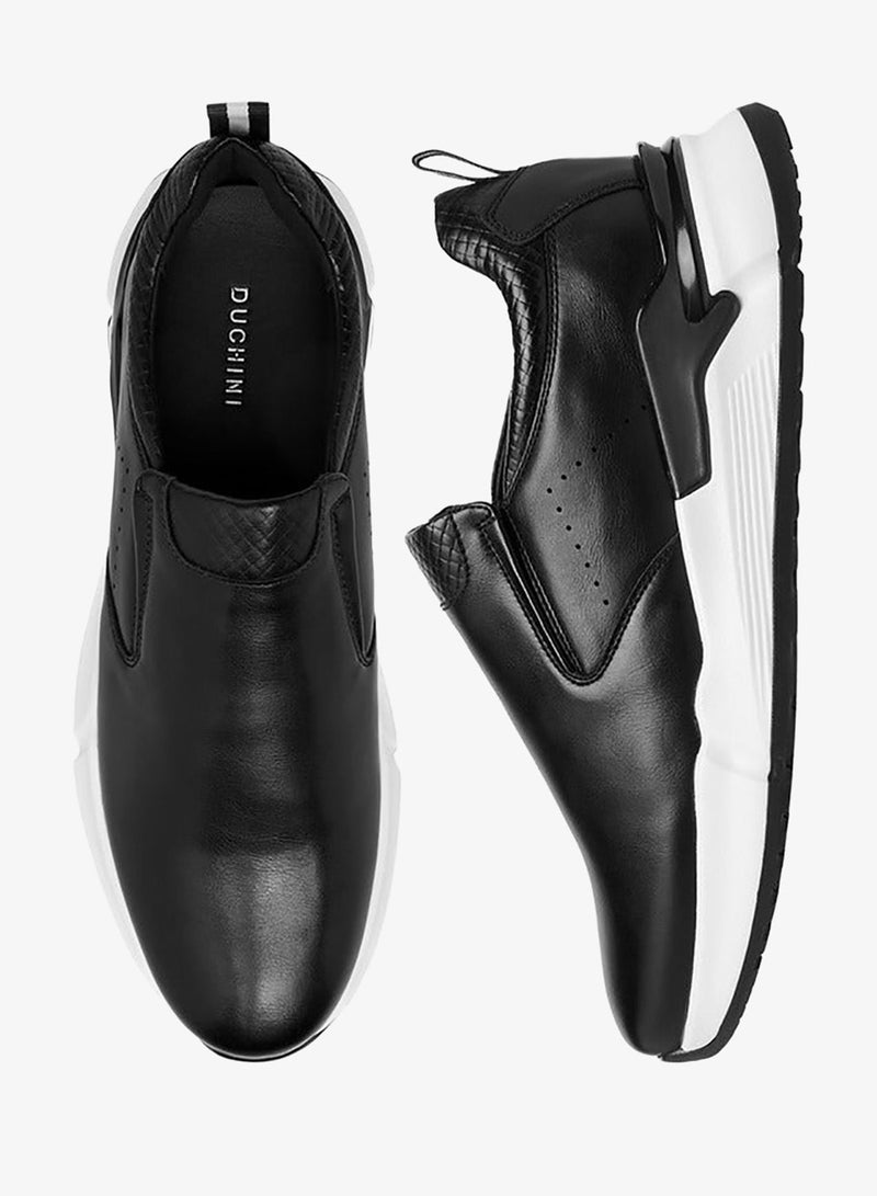 DUCHINI Men's Solid Slip-On Loafers - Image 1