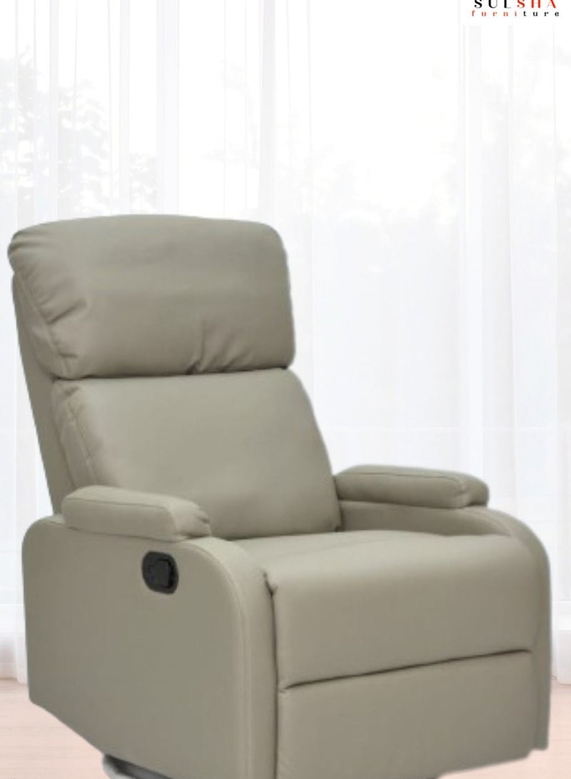 SULSHA Single Recliners Single Sofa Modern Rocker with Ergonomic Lounge Single Sofa Seat with Living Room Modern Style Ideal Design Dawson Relaxing Recliner Single Living Room Sofa - Image 1