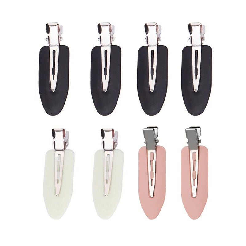 8 pieces No Bend Hair Clips for unisex No Crease Hair Clips for Hair Styling and Makeup Application
