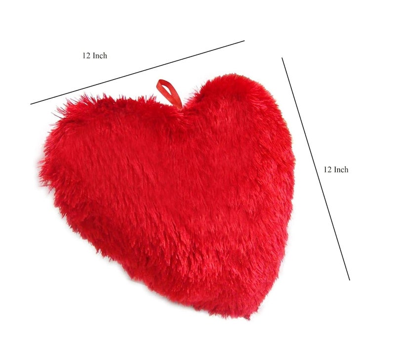 HeeMo Heart Shape Cushion Stuffed Hanging Red Pillow with Best Filling Covers, Valentines Gift- (Red 12x12 Inches, Set of 5) - Image 2