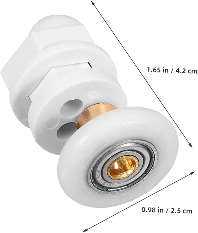 Tehaux 2Pcs Shower Door Rollers Eccentric Durable Pulleys For Glass Sliding Doors - Image 3