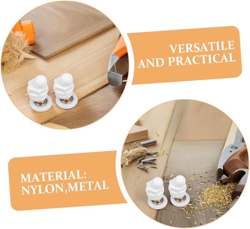 Tehaux 2Pcs Shower Door Rollers Eccentric Durable Pulleys For Glass Sliding Doors - Image 4