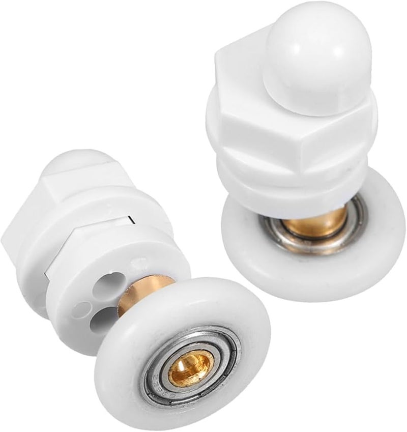 Tehaux 2Pcs Shower Door Rollers Eccentric Durable Pulleys For Glass Sliding Doors - Image 2