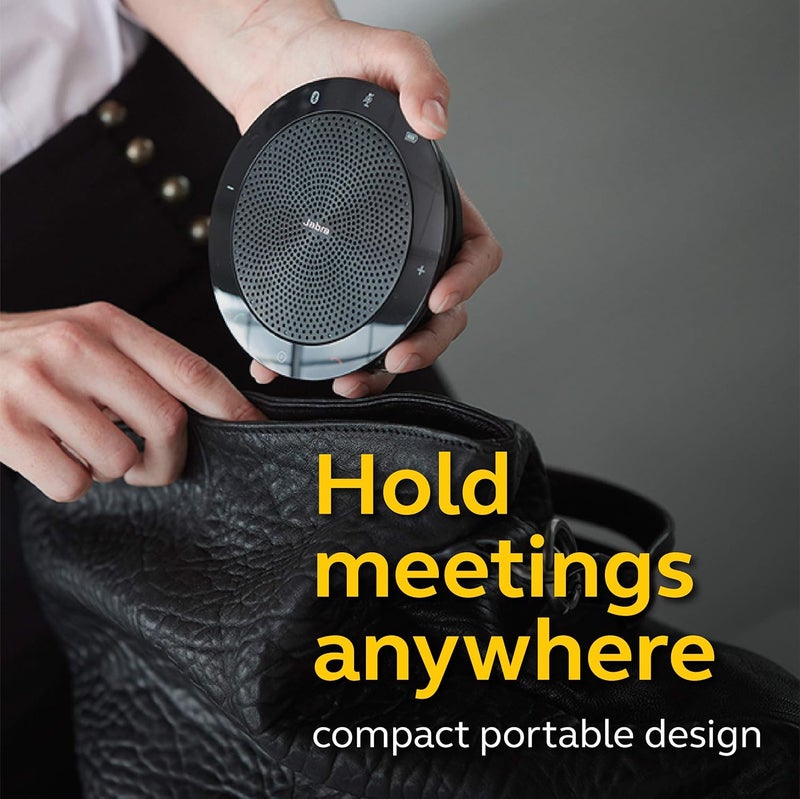 جابرا سماعة Jabra Speak 510 MS اللاسلكية بتقنية Bluetooth لأجهزة الهاتف الناعمة والهواتف المحمولة – سهولة في التثبيت، سماعة محمولة تسمح بعقد الاجتماعات في أي مكان مع جودة صوت ممتازة. - Image 4