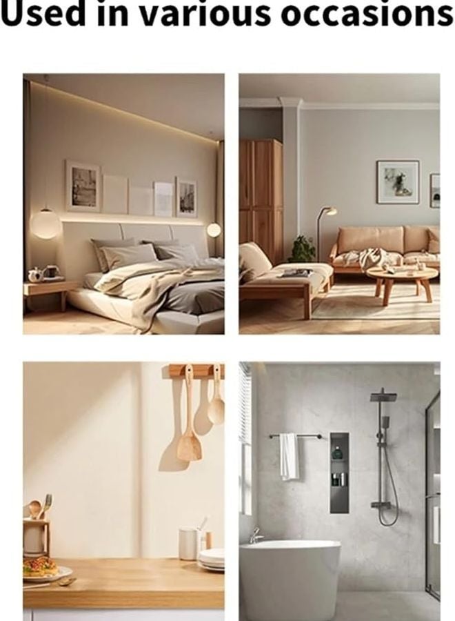 خطافات الفولاذ المقاوم للصدأ تحت الخزانة 30 قطعة مثبتة على الحائط باللون الأسود للحمام والمطبخ والخزانة - Image 4