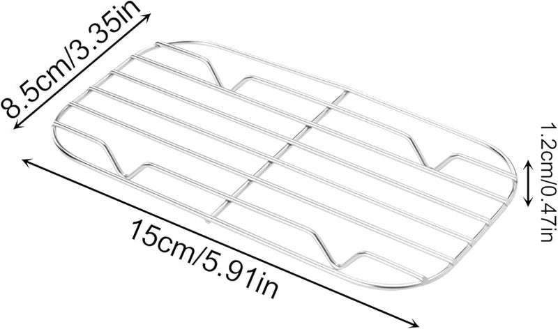 رف تبريد فرن صغير من الفولاذ المقاوم للصدأ، أداة محمولة لإعداد الوجبات وقابلة لإعادة الاستخدام - Image 3