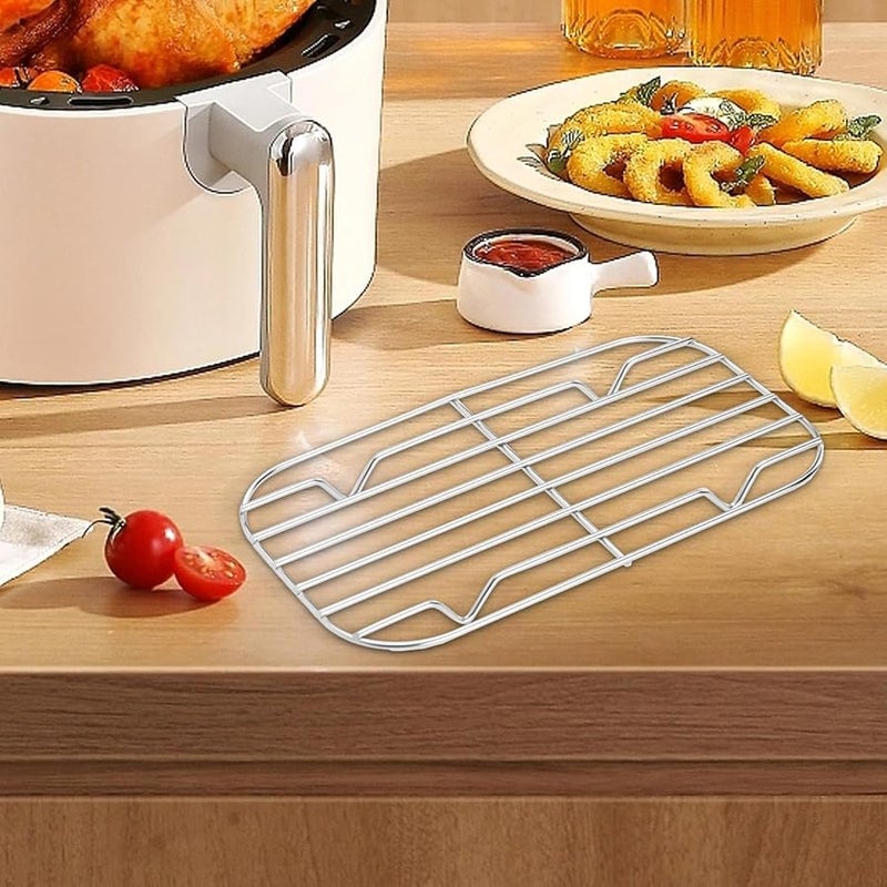 رف تبريد فرن صغير من الفولاذ المقاوم للصدأ، أداة محمولة لإعداد الوجبات وقابلة لإعادة الاستخدام - Image 4