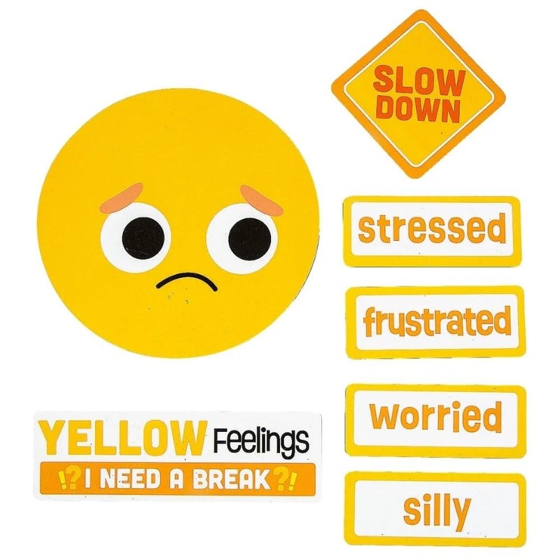 Fun Express Social Emotional Learning Emotion Check-in Cardstock Magnet Set â€“ 29 Pieces, 2" to 7Â¾" Size, Classroom Tools for Emotional Check-ins - Image 2