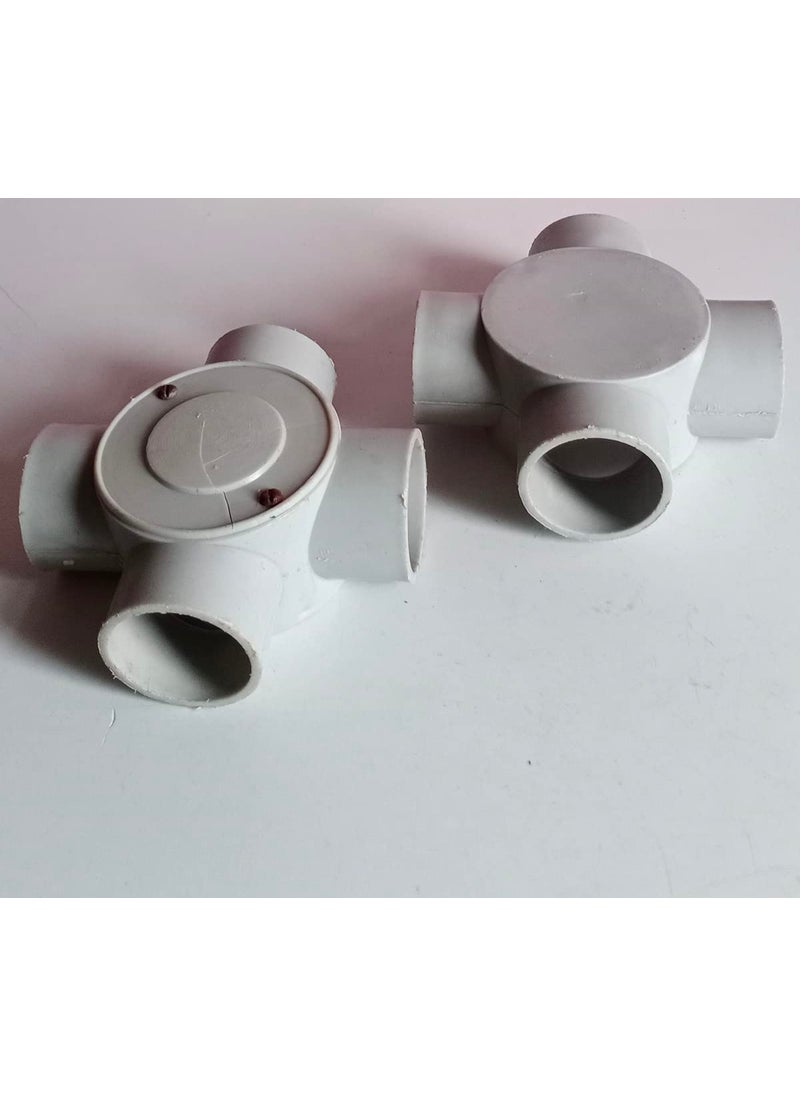 Generic Electrical Junction Box 4 Way 1 12 Height 50 mm Grey 2 Pcs  - Image 2