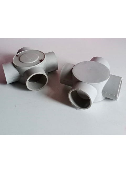 Electrical Junction Box 4 Way 1 12 Height 50 mm Grey 2 Pcs