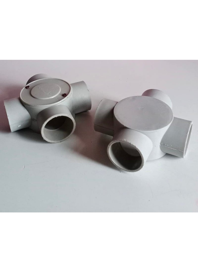 Generic Electrical Junction Box 4 Way 1 12 Height 50 mm Grey 2 Pcs  - Image 1