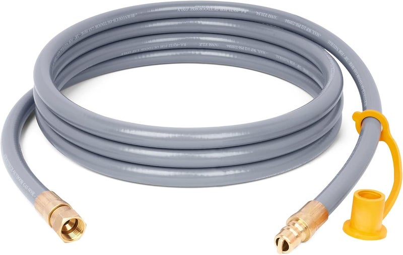 GASPRO 10 Feet 3/8" ID Natural Gas Hose, Low Pressure LPG Hose, for Weber, Char-Broil, Pizza Oven, Patio Heater and More - Image 1