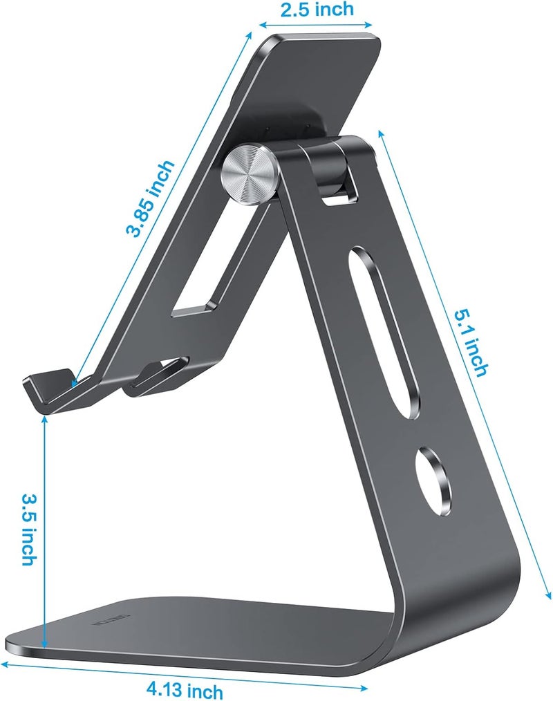 Omoton Adjustable Tablet Stand for Desk, Upgraded Longer Arms for Greater Stability, T2 Tablet Holder with Hollow Design for Bigger Sized Phones and Tablets Such as iPad Pro/Air/Mini, Black - Image 4