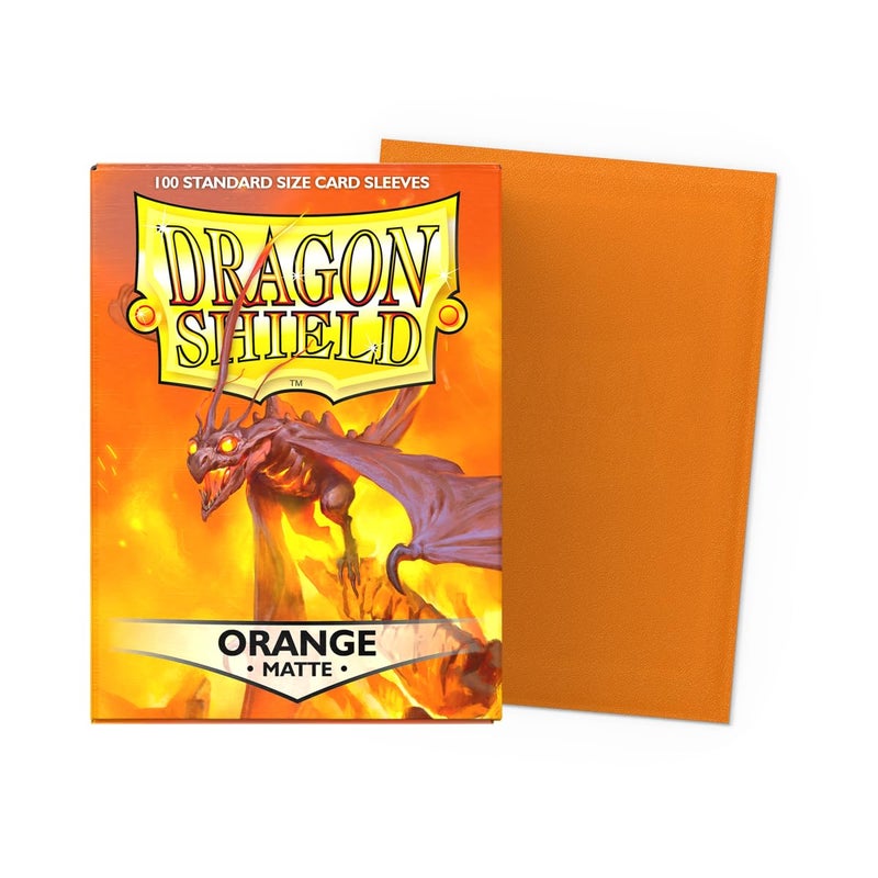 Dragon Shield | Standard Size Card Matte Sleeves | 100 CT - Smooth u0026 Tough Premium TCG Sleeves | Compatible with Pokemon, Flesh u0026 Blood, One Piece u0026 Magic The Gathering | Orange - Image 2