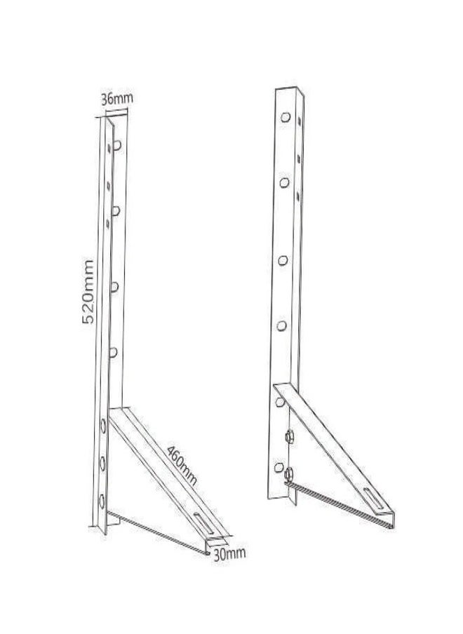 Skill Tech SH AC04 Air Conditioning Wall Bracket for 1–1.5 Ton AC Units, Bracket Size 460x460, Max Load 150kg – Heavy Duty AC Mount white  - Image 2