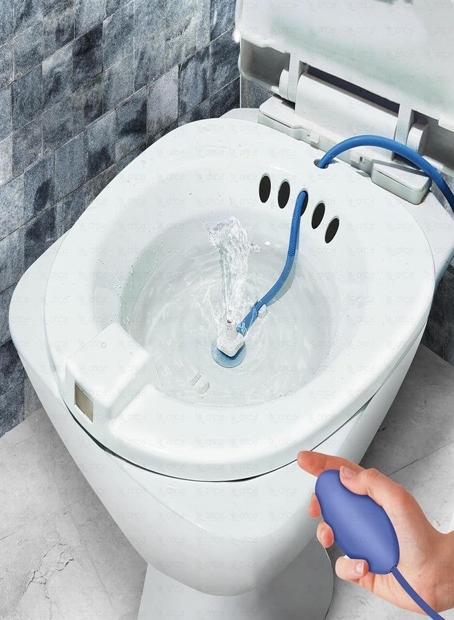 GVB ENTERPRISE Sitz Bath for Hemorrhoids, Sitz Bath for Toilet Seat, Postpartum Care, Perineum Relief, Sits Bath Kit for Women - Wide Seat, Deeper sitz tub Bowl - Image 2