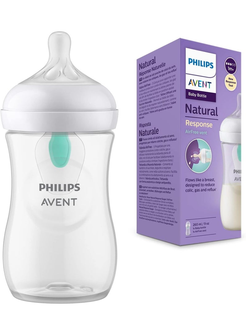 Philips Avent Natural Response Baby Bottle 260Ml Baby Milk Bottle With Airfree Vent Bpa Free For Newborn Babies - Image 1
