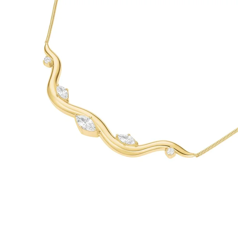 RoseField Rosefield Wave Choker Gold - JNWCG-J1308