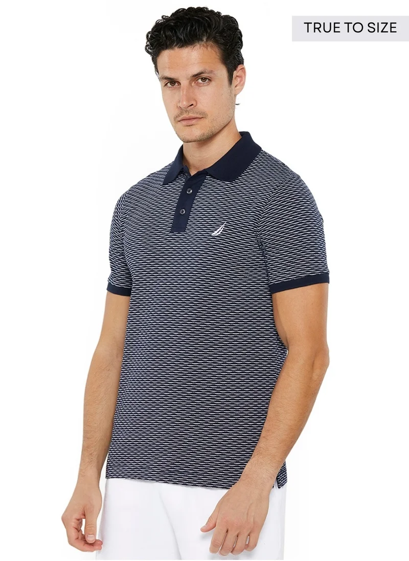 NAUTICA Printed Regular Fit Premium Cotton Polo Shirt